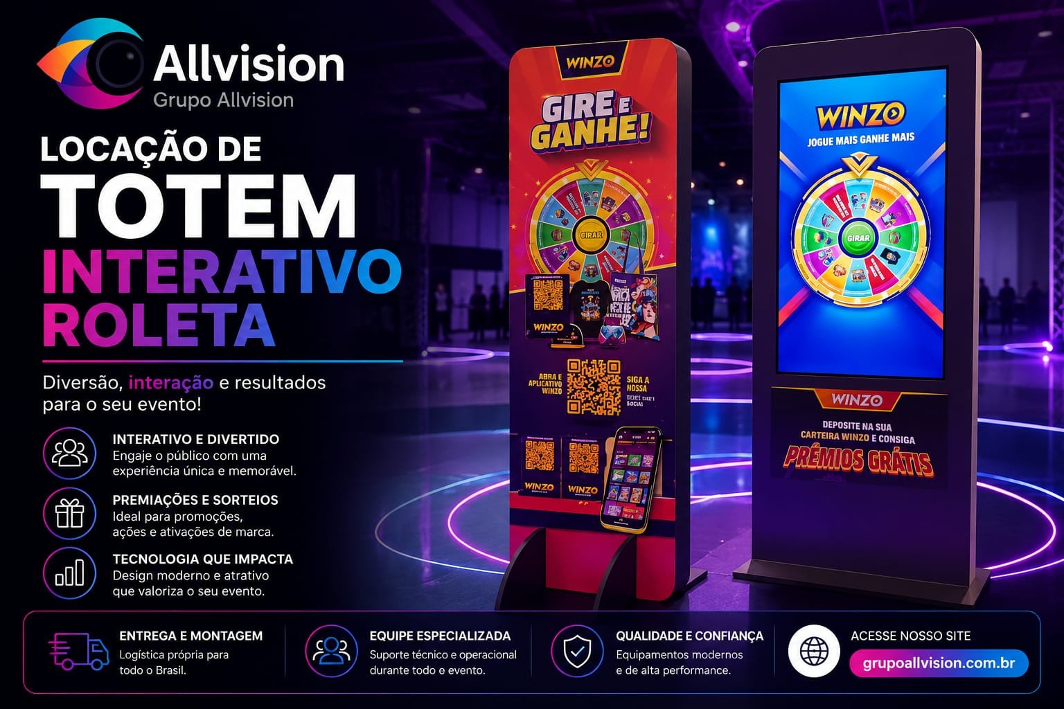 Aluguel de TVs, Painel de LED e Totem Touch Screen com Jogos Interativos para Eventos fortaleza ce em 2026