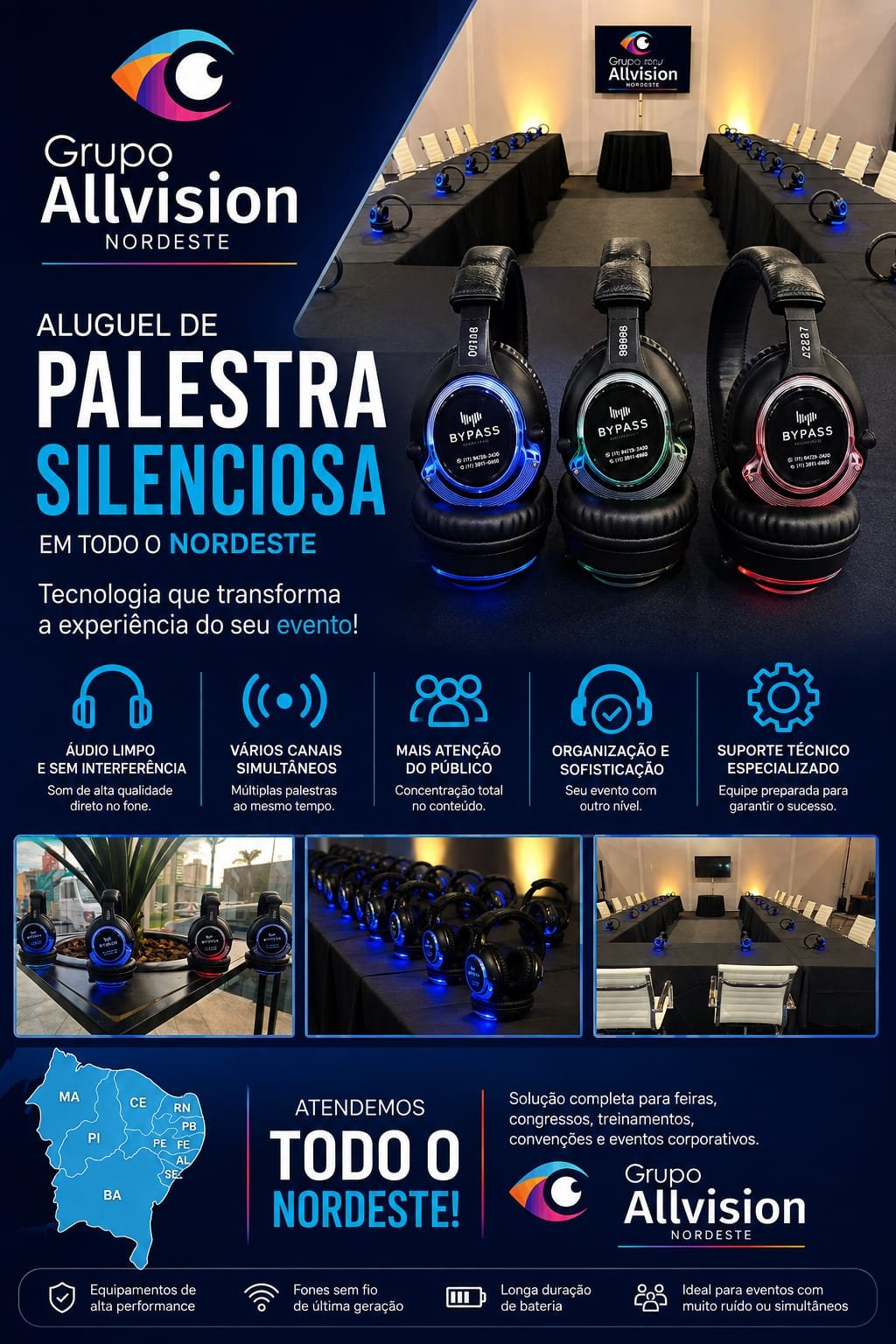Aluguel de Óculos VR Meta Quest, Holograma 3D, Simulador de Moto e Silent Conference para Eventos em Fortaleza 2026