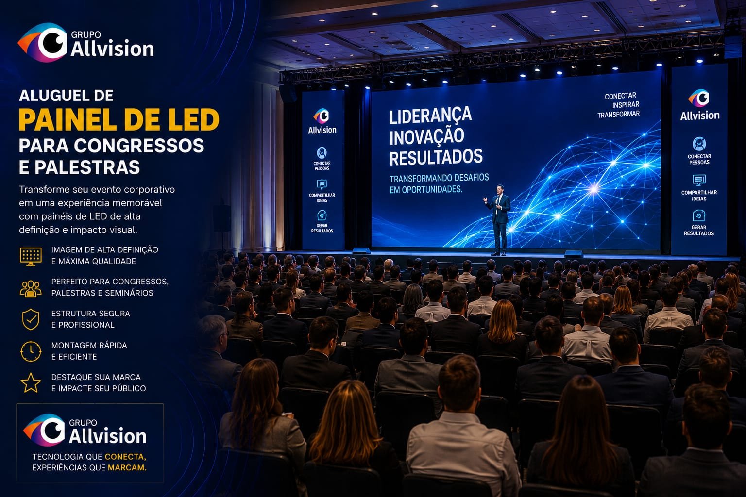 Locação de Painel LED Outdoor Curvo, Holobox, Projetor e Óculos VR para Eventos em Fortaleza 2026