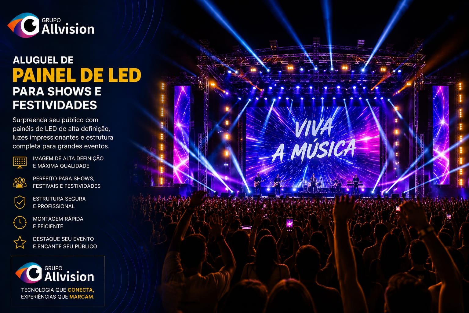 Aluguel de Projetor e Painel de LED para Palestras, Eventos e Shows em 2026