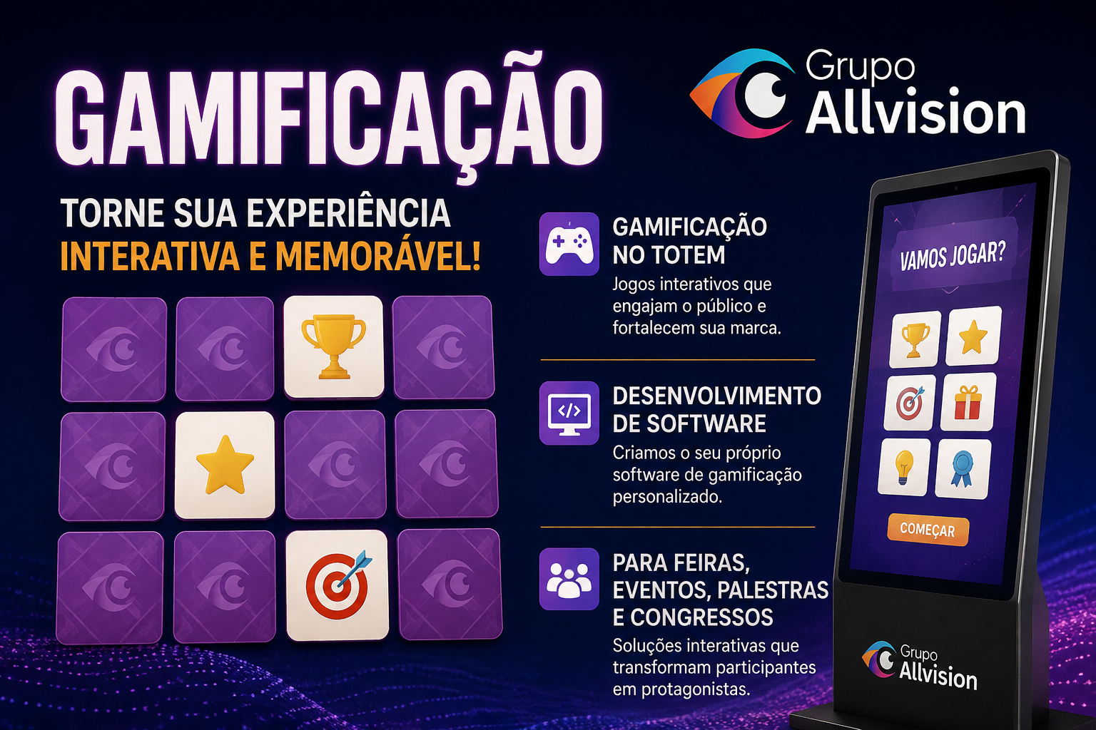Aluguel de Totem Touch Screen com Interatividade para Feiras e Ativações de Marcas 2026
